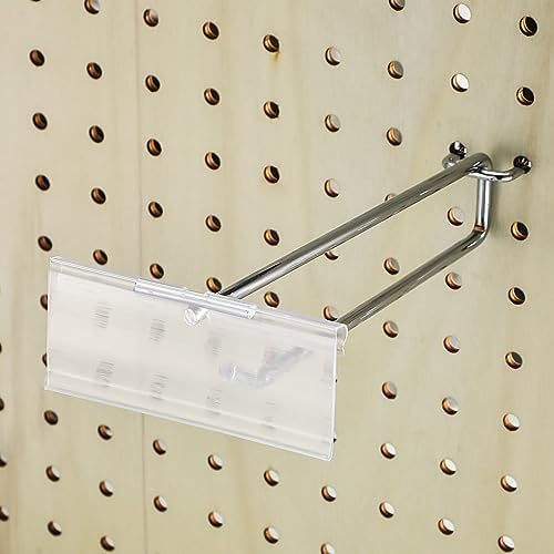Thyle 50 Pcs Metal Scan Hook with Label Holder for 1/8" to 1/4" Pegboard, Peg Board Hooks with Price Tag, Pegboard Wall Accessories, Metal Hooks for Home Garage Retail Display Supplies (8 Inch) - Image 5