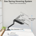 Laptop Stand Desk Mount, 2 in 1 Function, Single Monitor Mount - Image 4