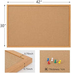 2 Pack Cork Board Bulletin Board 30 x 42, Oak Framed 4x3 Corkboard - Image 6