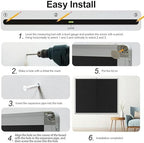 Large Cork Bulletin Board, 48 X 36 in Foldable Silver Aluminium Frame Noticeboard for Wall, 4'x 3' Large Wall Mounted Memo Notice Pin Board with 28 Push Pins for School, Home & Office (Black) - Image 7