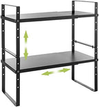 Across-Star Expandable Cabinet Shelf Organizer Rack, Stackable Kitchen Counter Storage Shelves Stand, Adjustable Height Pantry Shelf Spice Rack by Acorss-Star