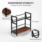 2-Tier Desktop Bookshelf, Office Desk Shelf Organizer, Slanted Book Rack - Image 3