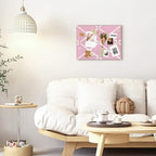 Flannel Fabric Pin Board with Criss-Cross Ribbons, 17x13 in - Image 6