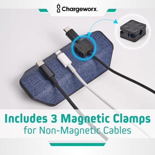 Magnetic Cable Organizer 4 Pack, Weighted Non-Adhesive Cord Holder for Desk - Image 4