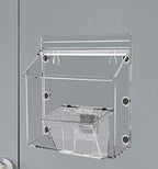 Marketing Holders Brochure Box with Lid Metal Mount Clear Acrylic Outdoor Postcard Holder for 7.5" x 5.5" Advertisements and 3.5" x 2" Business Cards with Take One Sticker Hangs On Smooth Surfaces - Image 5
