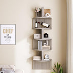HOOBRO Corner Shelf Wall-Mounted, Set of 2 Floating Corner Shelves for Wall - Image 2