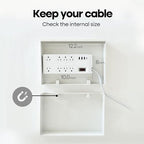Book Shape Decorative Cable Management Box - Expandable Cable Organizer Box with Magnetic Closure for Home & Office (William Morris, Large) - Image 3