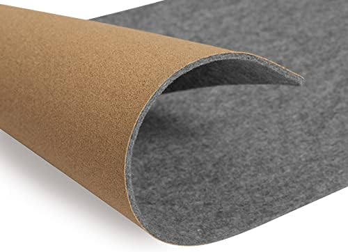 Oakywood Craft 100% Merino Wool Felt & Cork Desk Mat Sustainable, Handmade Wool Felt Desk Pad with Cork Base for Comfort and Stability Grey 90x30cm (35,4x11,8 in) - Image 5
