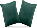 1 MIDDLE ONE 2 Pack Small Pillow, Memory Foam Mini Pillow 11 X 7 Inches for Travel, Sleeping, Nap and Neck, Knee, Lumbar Support, Tiny Cushion for Pet, Dogs (Dark Green) by 1MIDDLEONE