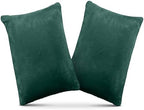 1 MIDDLE ONE 2 Pack Small Pillow, Memory Foam Mini Pillow 11 X 7 Inches for Travel, Sleeping, Nap and Neck, Knee, Lumbar Support, Tiny Cushion for Pet, Dogs (Dark Green) by 1MIDDLEONE