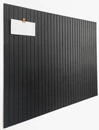 Slated Felt Bulletin Board Tiles | Cork Board Alternative for Walls | Wall Panels for Office & Home Decor | Aesthetic Pinboard & Photo Board | 12-Pack (11.8" x 11.8") with Adhesive | Black by DesignerManufacturerofInnovativeBulletinBoardSolutionsforHomeOffice