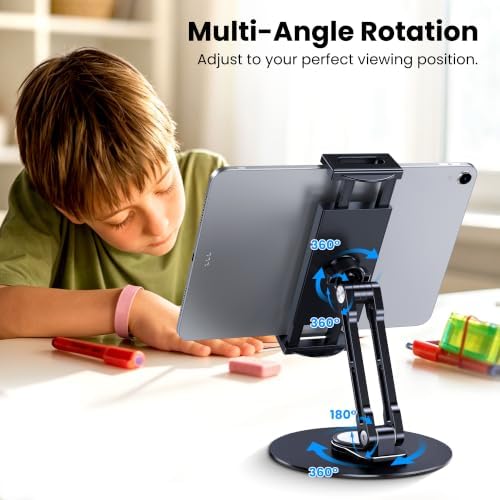 CreaDream iPad Stand, Aluminum Tablet Holder Swivel Stand for Desktop - Image 6