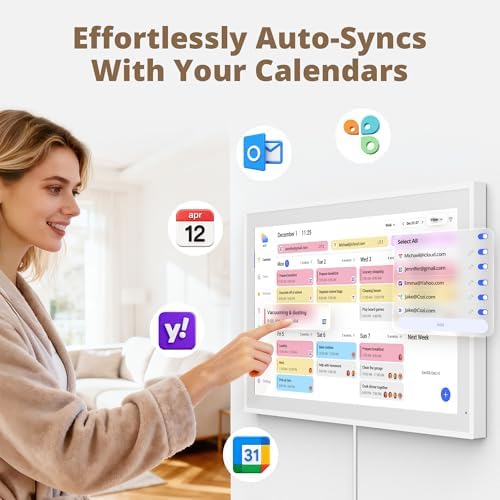 Dragon Touch 21.5" Digital Calendar Chore Chart – 1080P Full HD Interactive Touchscreen, Smart Family Planner, Hearth Display Digital Wall Calendar & Desk Mountable for Seamless Scheduling - Image 2