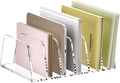 YUXUN Desk File Organizer,6-Section Acrylic Desk Organizer,Vertical File Sorter Holder Organization for Office School & Classroom (Clear - 1Pack) by AcrylicBusinessCardHold