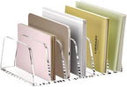 YUXUN Desk File Organizer,6-Section Acrylic Desk Organizer,Vertical File Sorter Holder Organization for Office School & Classroom (Clear - 1Pack) by AcrylicBusinessCardHold