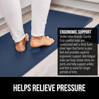 GORILLA GRIP Cushioned Kitchen Mats for Floor, 2 PK, 17x29+17x59, Navy - Image 3