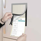 ZHIDIAN Document Sign Holder Pockets with Magnetic Back, Plastic Poster Picture Notice Display Frame for Fridge/Whiteboard/Chalkboard/Cabinet, 8.5 x 11.6 Inches, Silver, 12 Pcs - Image 2