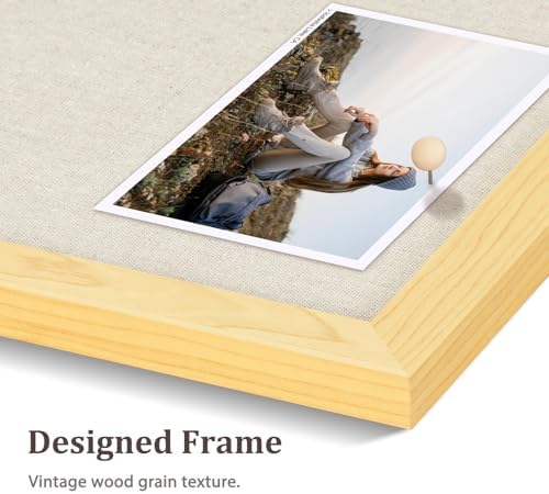 DOLLAR BOSS Bulletin Boards with Linen, 36"x24" Cork Board, Natural Wood - Image 3
