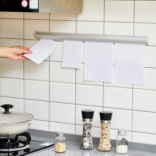 Henoyso 2 Pcs Restaurant Ticket Holder 16/18/24/28/30/32/40/44" Slide Check Rack Receipt Holder Aluminum Silver Order Ticket Rack for Commercial Kitchen Office Cafes Pubs Bar(24 Inch,Pen Slot) - Image 4