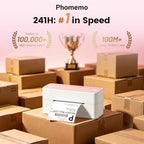 Phomemo High-Speed Thermal Label Printer, 241H Label Printer & 20Pcs Labels - Image 6