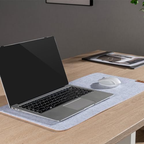 Desky Cork/Felt Desk Pad Large 24.4x11.8 inches Light Grey - Image 2