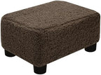 CAROLMADE Small Foot Stool Ottoman Footstool with Legs Under Desk Footrest for Living Room Bedroom and Office, Soft Brown by CAROLMADE
