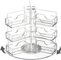 Qunclay Acrylic Rotating Business Card Holder 18 Pocket Sticker Display by Qunclay
