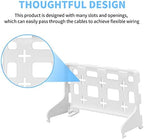 HAOGUO Universal Media Shelf Bracket for Leviton Enclosures – 20lb Heavy-Duty White Plastic Shelf, Cable Box Organizer for Structured Media Centers (2-Pack) - Image 4