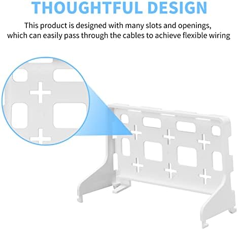 HAOGUO Universal Media Shelf Bracket for Leviton Enclosures – 20lb Heavy-Duty White Plastic Shelf, Cable Box Organizer for Structured Media Centers (2-Pack) - Image 4