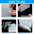 EHWINE 24 Pack Acrylic Sign Holders 4x6 Double-Sided Tabletop Display Stands for Menus Flyers & Signs, Clear Acrylic Picture Frame for Office Business Store & Events - Image 5