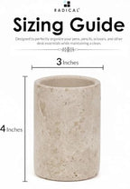 Radicaln Marble Pen Holder for Desk 4" - Pencil Holder & Makeup Brushes Cup - Image 6
