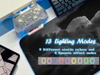 JMIYAV White RGB Gaming Mouse Pad 31.5x12 Inch PC XL Large Extended Mousepad Glowing Led Light Up Desk Pad Non-Slip Rubber Base Computer Cool Mouse Mat Desk Accessories Gaming Setup White and Black - Image 3