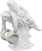 Dragon Headphone Stand and Holder, Gamer Gift, 15" Tall Statue for Gamers (White, Large) by Unknown