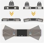 WESTREE Triple Dual Monitor Stand Riser, 56" Extra Long Monitor Stand for 1~2~3 Monitors, Monitor Stand with Length and Angle Adjustable, 3 Shelf Desktop Organizer Riser for Monitor Computer Laptop - Image 5