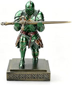 Medieval Warrior Knight Pen Holder Fun Desk Accessories Paperweight Green - Image 3