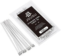 Metal Zip Ties 18 inch 316 Stainless Steel Locking Cable Marine Grade 250LB 450mm 100pcs Heavy Duty Exhaust Wrap Multi Purpose Binding for machinery, vehicles, farms, cables, pipes,Fence by JOUGU