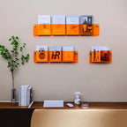 ROYALITA 2-Pack Acrylic Magazine Holder Brochure Holder, Orange 17 Inch - Image 2