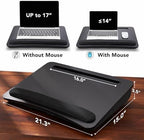 HUANUO Laptop Lap Desk with Cushion, Fit up to 17" Laptop, Black - Image 3