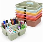6 Pack 4 Compartment Classroom Caddy with Handle, Groovy by Yakydesign