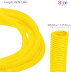 DMiotech 100ft Wire Loom Split Tubing 5/8 Inch(15.9mm) ID Yellow - Image 3