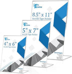 EHWINE 24 Pack 4 x 6 Acrylic Sign Holder, Clear Plastic Signs Display Stand, Vertical Slanted Back Paper Holder Stand up Table Top Sign Holders Flyer Stand Frames Suitable for Office Business Store - Image 6