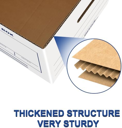 Zzrywuty 12 Pack File Storage Boxes with Lift-Off Lid,16x12x10 Inches - Image 3