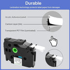 GREENCYCLE 18mm Label Maker Tape Compatible for Brother P-Touch TZe-241 18mm 0.7'' Laminated White TZ-241 TZe241 Black on White TZe TZ Tape for Ptouch PT-D400 D410 D600 D610BT P700 P750W, 10 Pack - Image 2