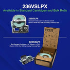 Epson LABELWORKS 236VSLPX-5PK Label Tape - Black on White - 1.5" (36mm) - Image 3