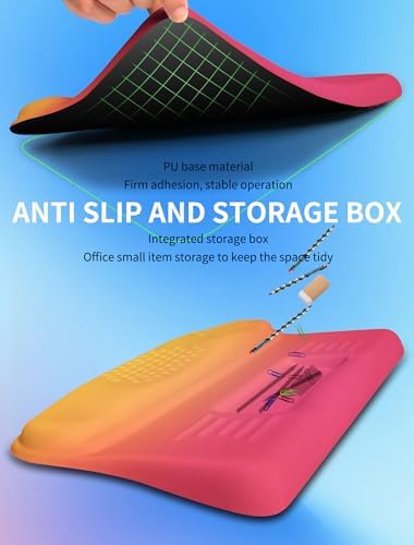 Ergonomic Wave Wrist Rest with Keyboard Stand, Cushioned Palm Rest, Comfortable Integrated Memory Foam for Natural Typing and Relieve Wrist Pain, Sunrise Morning Light - Image 5
