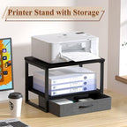 MARTY Desktop Printer Stand with Storage Drawer, Printer Riser for Desk - Image 2