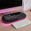 TSJ OFFICE Glass Desktop Whiteboard - 17 X 7 Inches Black Board Pink Light by TSJOFFICE-WipeCleanThinkGreenWorkSmart