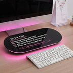 TSJ OFFICE Glass Desktop Whiteboard - 17 X 7 Inches Black Board Pink Light by TSJOFFICE-WipeCleanThinkGreenWorkSmart