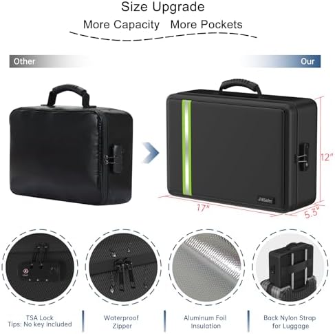 Fireproof Document Bag with Lock for Legal/Letter Files, Black - Image 5