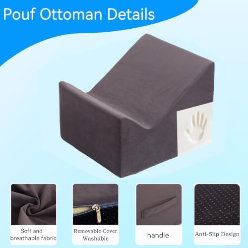 Version that Modern Pouf Ottoman,Relax Stool,Floor Poufs for Couch - Image 3